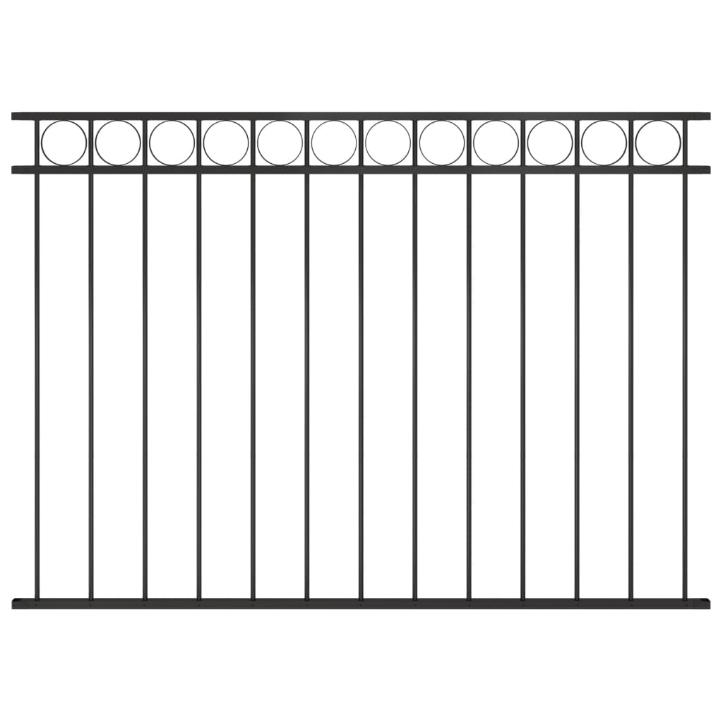 Vidaxl Fence Panel 1.7x1,2 M stalowa czarna