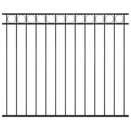 Vidaxl Zauntafel 1,7x1,5 m Stahlschwarz