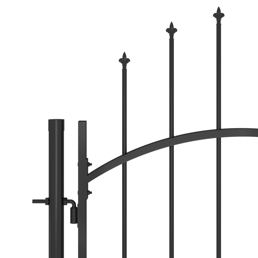 Vidaxl Poort 1x2.2 M stål sort