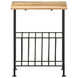 Vidaxl tijdschriftenrek 40x30x50 cm massief mangohout en staal