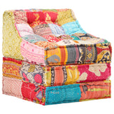 Vidaxl Pouf Patchwork en tissu modulaire