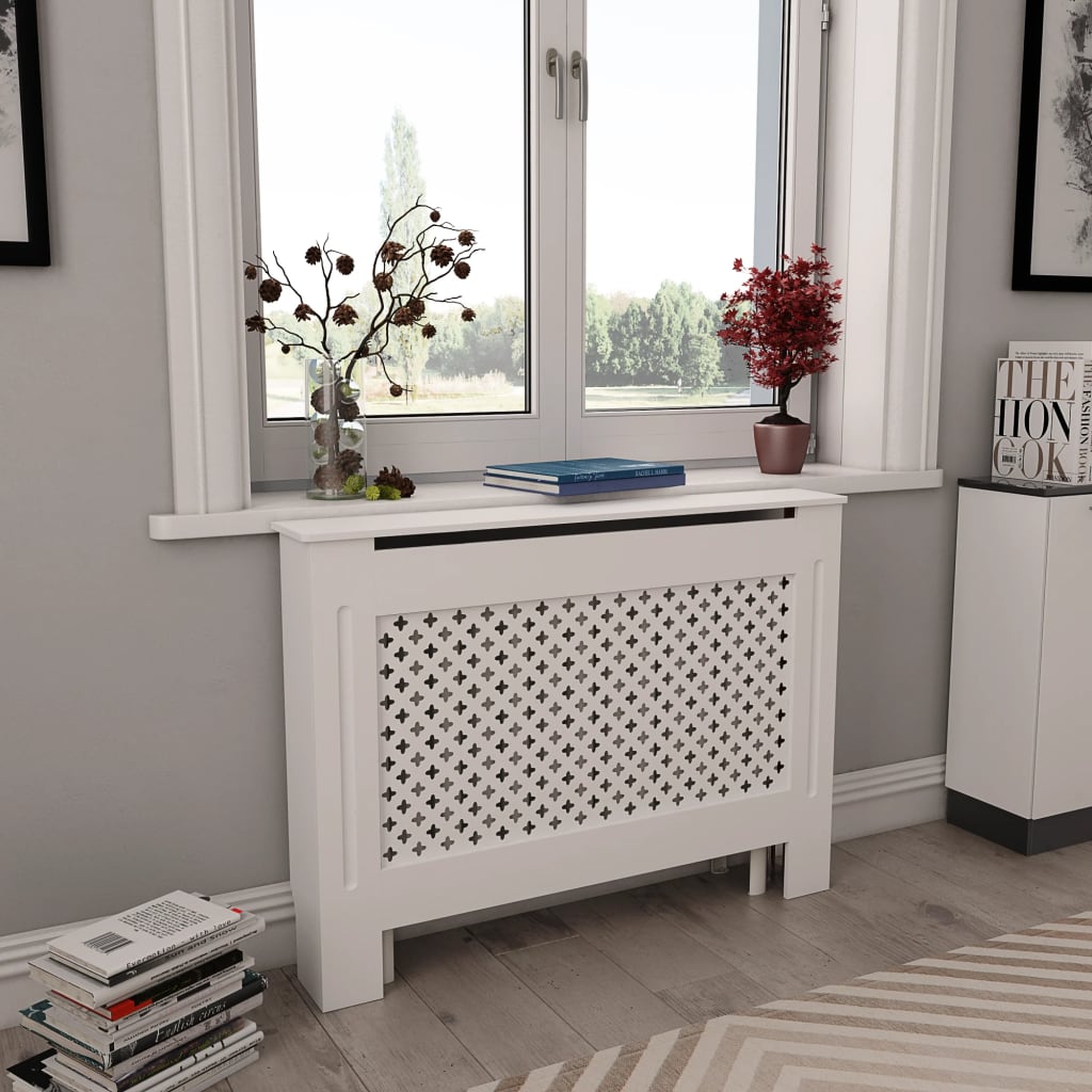 Vidaxl radiatorji 2 St 112x19x81,5 cm mdf bela