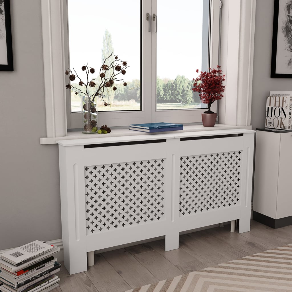 Vidaxl Radiatoroments 2 ST 152x19x81.5 cm MDF White