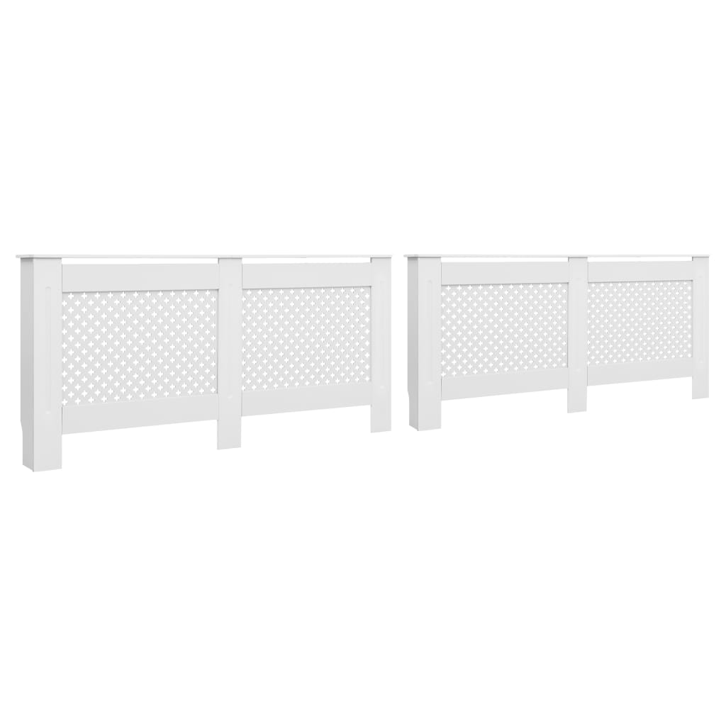 Vidaxl radiatoromenty 2 st 172x19x81,5 cm mdf bílá