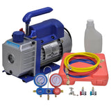 VIDAXL Vakuumpumpe 1 Stufe mit 2-facher Manometern Set