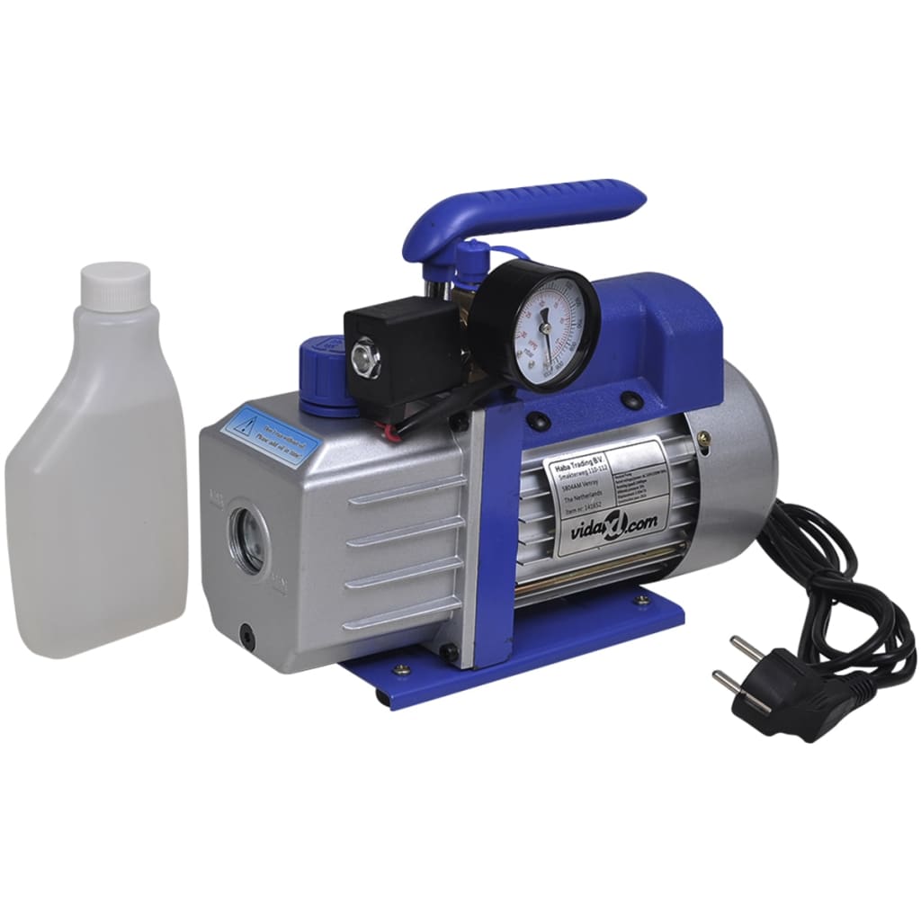 VIDAXL Vakuumpumpe 1 Stufe mit 2-facher Manometern Set