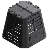Vidaxx Kompostbehälter 480 l 93,3x93,3x80 cm schwarz