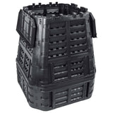 Vidaxx Kompostbehälter 740 l 93,3x93,3x113 cm schwarz