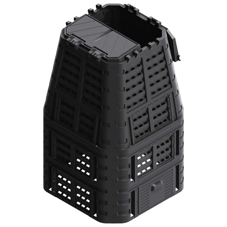 Vidaxx Kompostbehälter 1000 l 93,3x93,3x146 cm schwarz