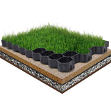 Vidaxxl Grasgitter 16 Stück 60x40x3 cm Kunststoff grün