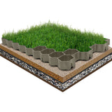 VidaXL Grasgitter 16 Stück 60x40x3 cm Kunststoff grün