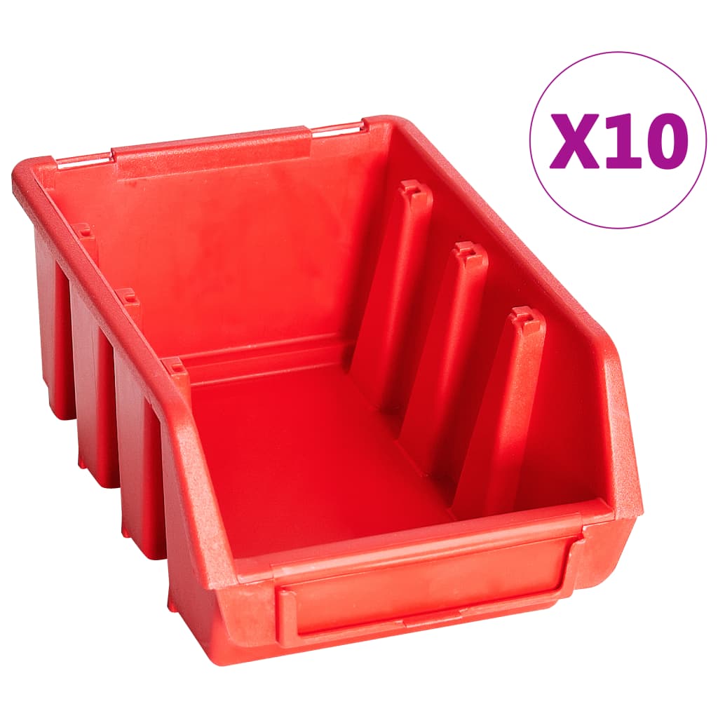 Vidaxl almacenamiento de almacenamiento de 29 piezas con paneles de pared rojo y negro