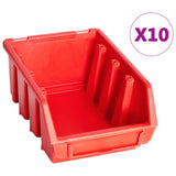 Ensemble de rangement Vidaxl 29 pièces avec panneaux muraux rouges et noirs