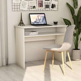 Vidaxl bureau 90x50x74 cm bewerkt hout wit