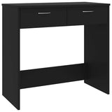 Vidaxl bureau 80x40x75 cm bewerkt hout zwart