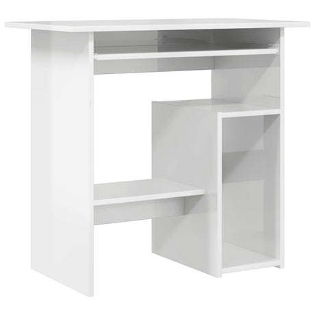 Vidaxl bureau 80x45x74 cm bewerkt hout hoogglans wit
