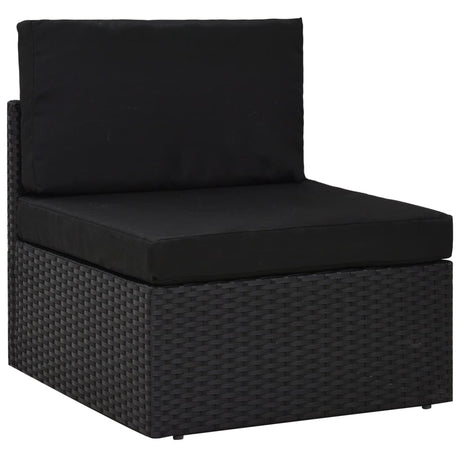 Vidaxl 2-delige loungeset poly rattan zwart