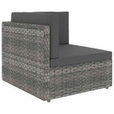 Vidaxl hoekbank sectioneel poly rattan grijs