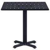 Vidaxl tuintafel 80x80x75 cm zwart