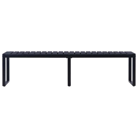 Vidaxl tuinbank 180 cm ps-plaat zwart