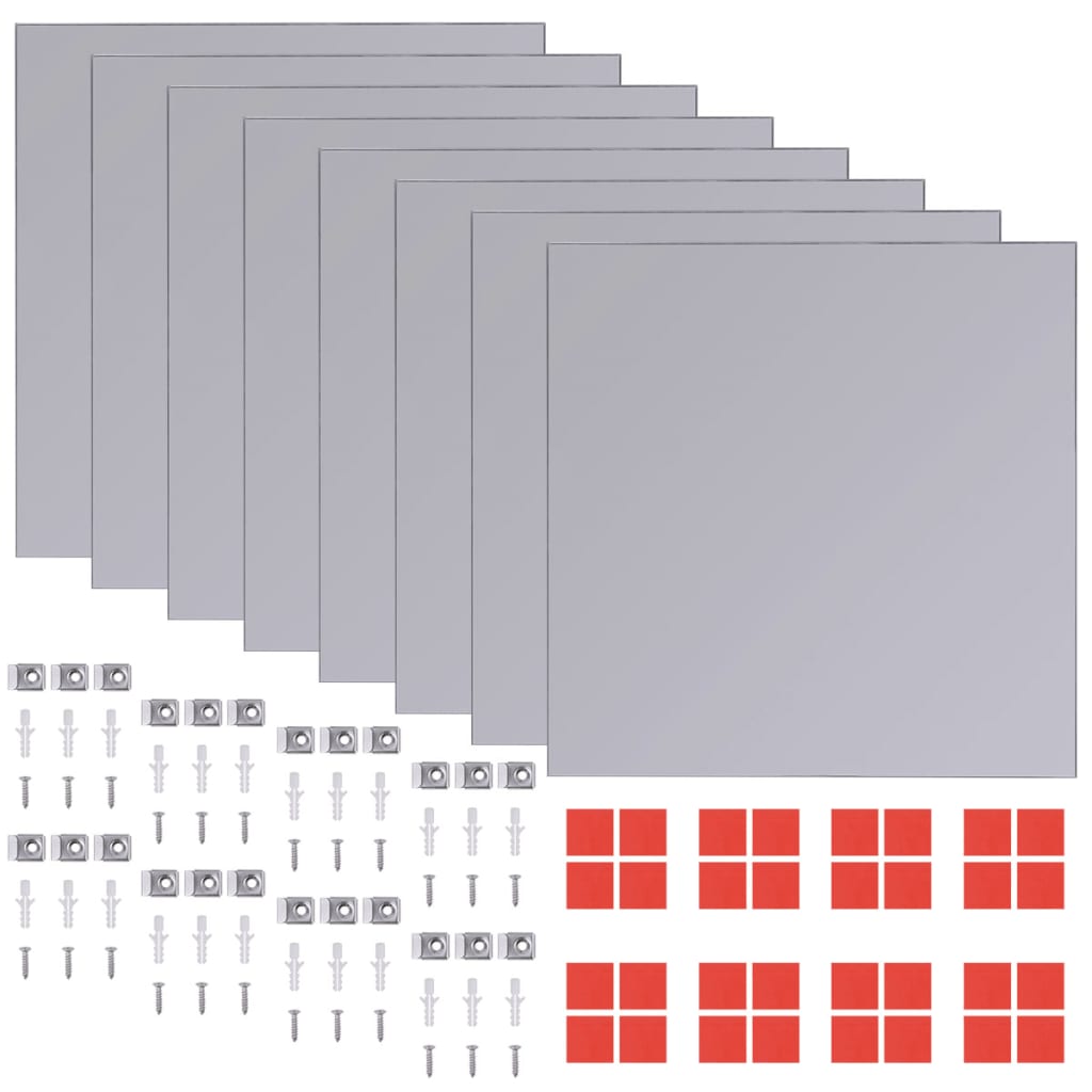 Vidaxl zrcalne ploščice brez okvirja 16 St 20,5 cm steklo
