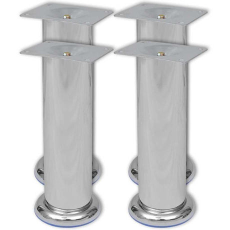 Vidaxl bankpoten 8 st rond 180 mm chroomkleurig