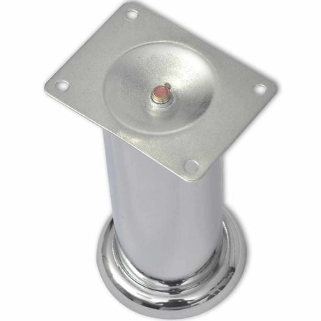 Vidaxl bankpoten 8 st rond 180 mm chroomkleurig