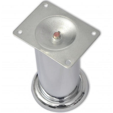 Vidaxl bankpoten 8 st rond 120 mm chroomkleurig
