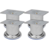Vidaxl bankpoten 8 st rond 60 mm chroomkleurig