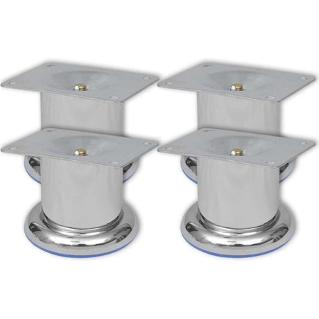 Vidaxl bankpoten 8 st rond 60 mm chroomkleurig