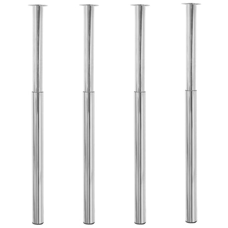 Vidaxl tafelpoten telescopisch 4 st 710-1100 mm chroomkleurig