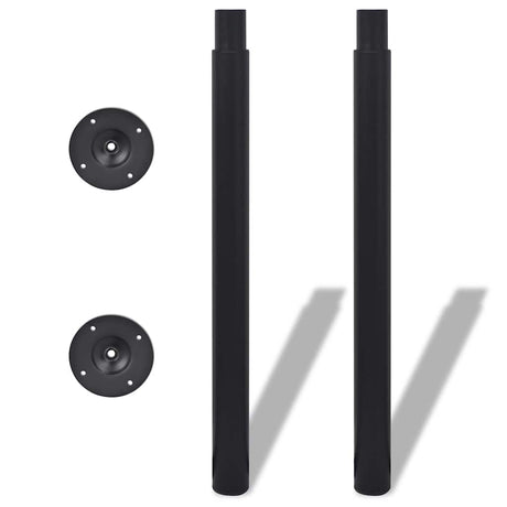 Vidaxl tafelpoten telescopisch 4 st 710-1100 mm zwart