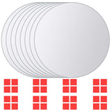 Vidaxl 16 St Mirror Tiles Round Glass