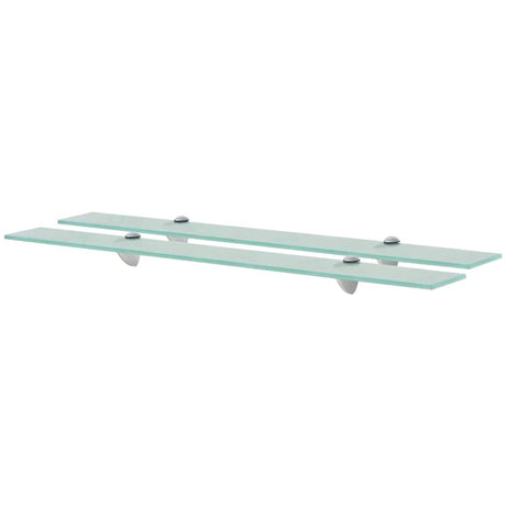 Vidaxl schappen zwevend 2 st 80x10 cm 8 mm glas