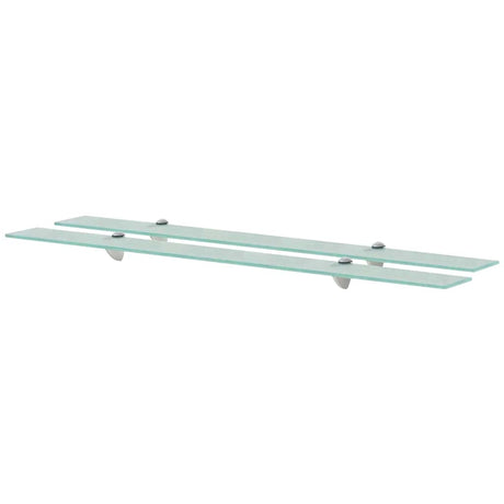 Vidaxl schappen zwevend 2 st 100x10 cm 8 mm glas
