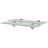 Vidaxl schappen zwevend 2 st 40x10 cm 8 mm glas
