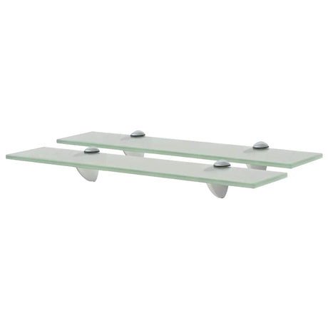 Vidaxl schappen zwevend 2 st 50x10 cm 8 mm glas