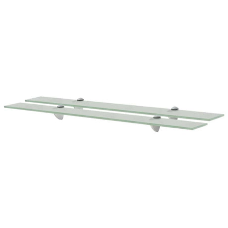 Vidaxl schappen zwevend 2 st 80x10 cm 8 mm glas