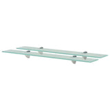 Vidaxl schappen zwevend 2 st 70x20 cm 8 mm glas