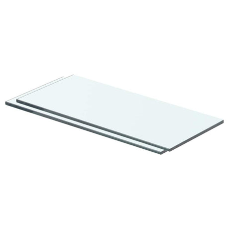 Vidaxl schappen 2 st 40x12 cm glas transparant