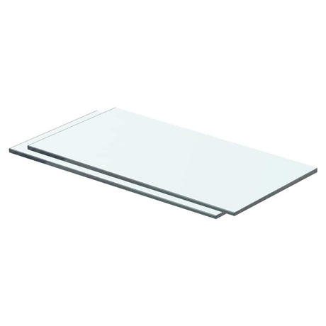 Vidaxl schappen 2 st 40x15 cm glas transparant