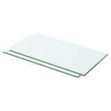 Vidaxl schappen 2 st 50x20 cm glas transparant