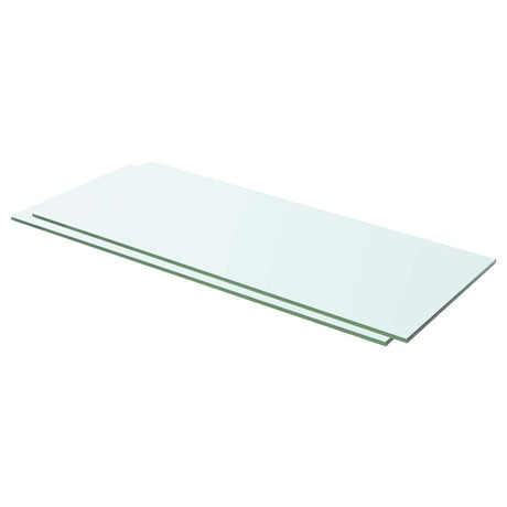 Vidaxl schappen 2 st 60x20 cm glas transparant