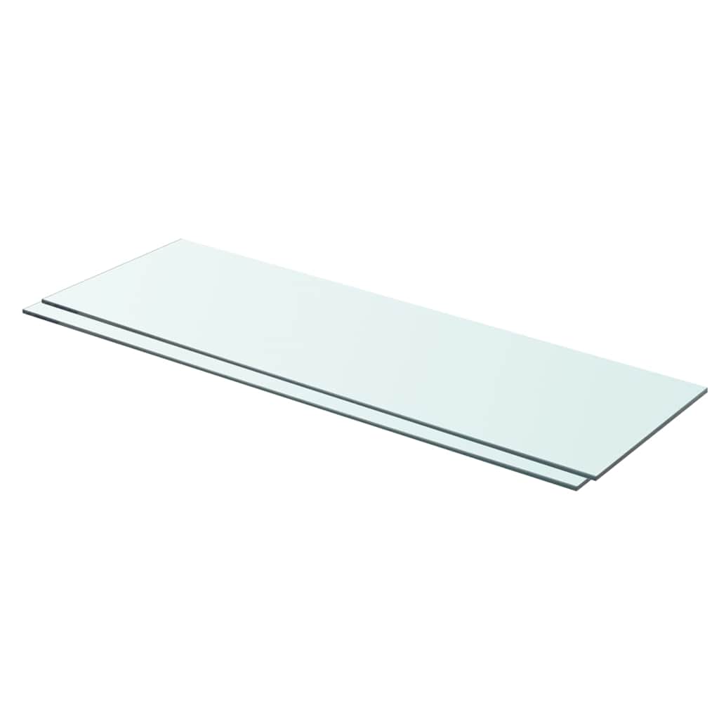 Vidaxl schappen 2 st 80x25 cm glas transparant