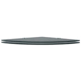 Vidaxl hoekschappen 2 st met chromen dragers 25x25 cm glas zwart