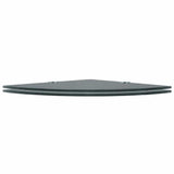 Vidaxl hoekschappen 2 st met chromen dragers 35x35 cm glas zwart