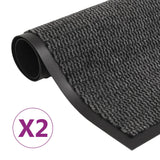 Vidaxl Droogloop Mants 2 PC rechteckent itfed 40x60 cm Anthhracit