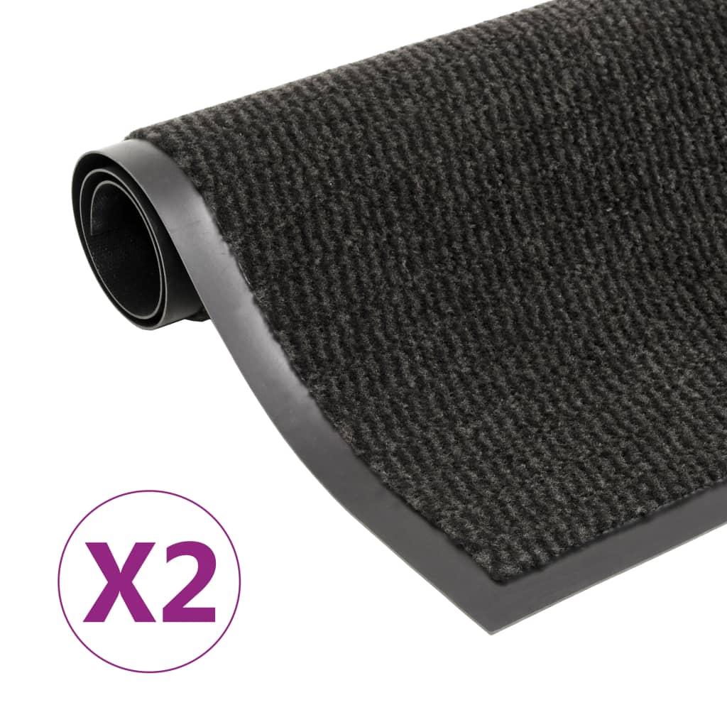 Vidaxl Droogloop Mats 2 PC Rektangulær tuftet 40x60 cm svart