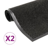 Vidaxl Droogloop Mants 2 PC rechteckeg Tuited 40x60 cm schwaarz