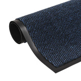 Vidaxl Droogloop -Matten 2 St rechteckige Tufting 60x90 cm Blau